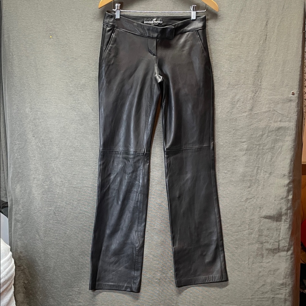 Joseph Israel 100% stretch lamb Black Leather pants